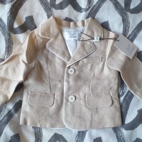 New GF Ferre boys linen blazer jacket, 0-3M