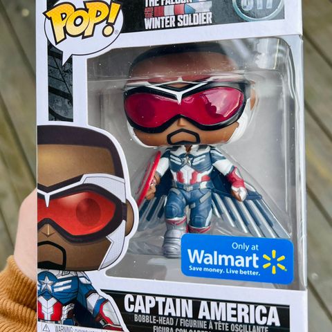 Funko Pop! Captain America (Flying) (Metallic) | Marvel (817) Excl. to Walmart