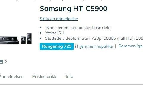 Samsung HT-C5900 Hjemmekino