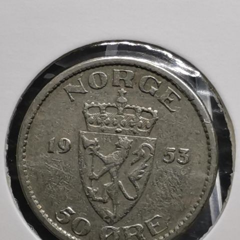 Norge 50 øre 1953 Haakon VII