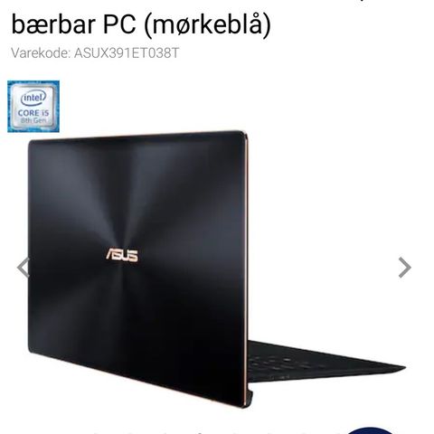 PC bærbar Laptop Asus Zenbook ASUX391ET038T