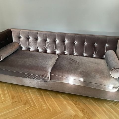 2 stk velour sofa