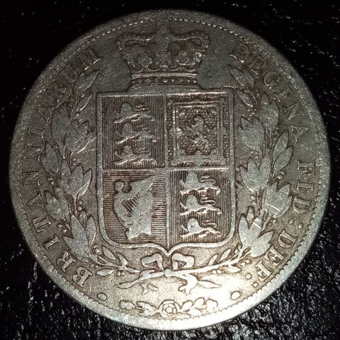 Storbritannia ½ crown 1880 .925 sølv NY PRIS