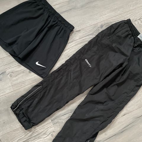 Treningsbukse Craft og shorts Nike