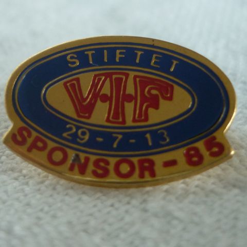 VIF - Vålerengens Idrettsforening - Sponsor 1985 - Jakkemerke/nål/pin.