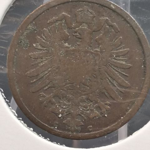 Tyskland 2 pfennig 1875 C (Frankfurt) Deutches Reich, German Empire