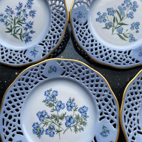 Nydelige lys blå tallerkener( Svaneholm)