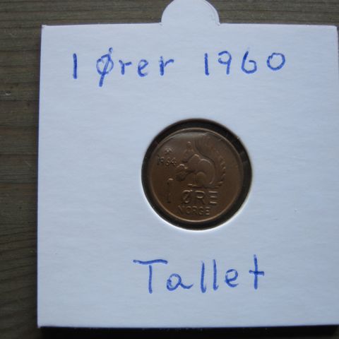 Mynter 1 ører 1960 tallet kv. 0 pr. stk.