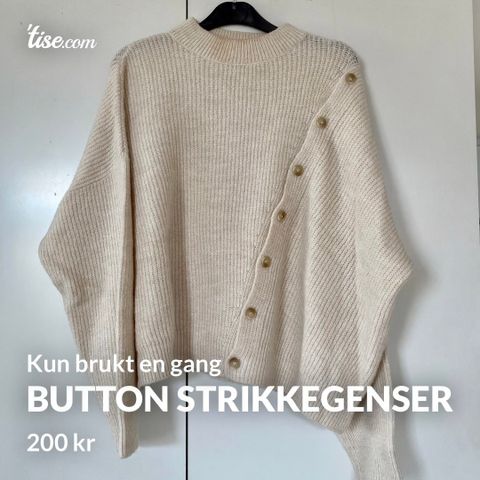 Button Strikkegenser