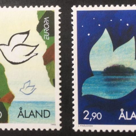 Åland 1995 Europamerker Fred og frihet AFA 100-101 Postfrisk