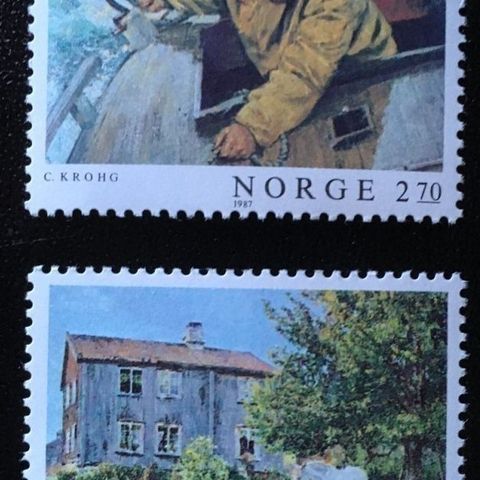 Norge  1987  Norsk malerkunst VII NK 1027 og NK 1028. Postfrisk.