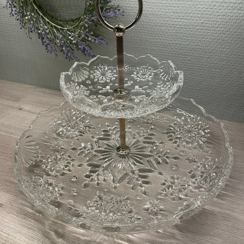 Vintage Walther Glas Snowflake etasjefat