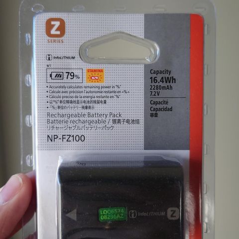 NP-FZ100 batteri