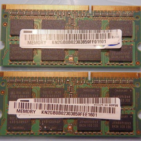 4GB (2x2GB) Samsung DDR3 PC3 SO-DIMM 204pin