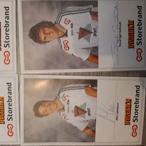 RBK Rosenborg 1997 fotballkort med autograf