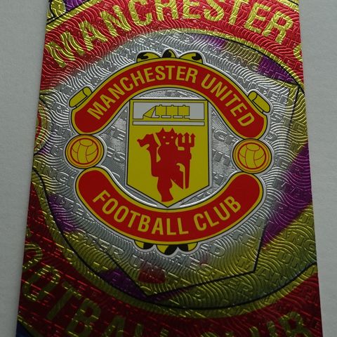 Merlin Premier Gold 1998 Manchester United Foil Badge B14/B20 Fotballkort