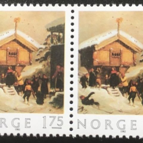 Norge 1982 Norsk juleskikk NK 923 Et par Postfrisk