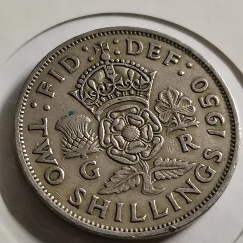 England two shillings, 1950, British florin