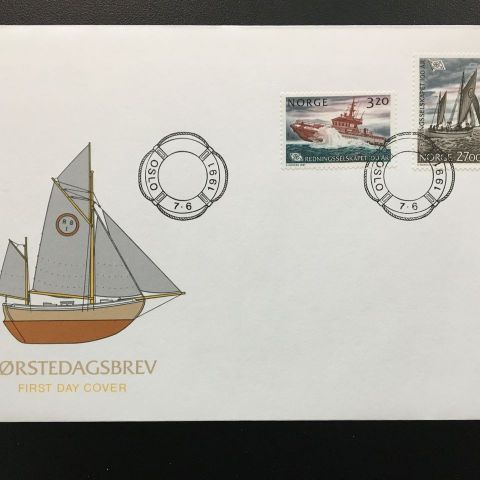 Norge 1991 FDC Redningsselskapet NK 1115-1116