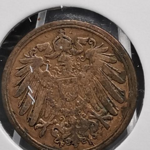 Tyskland 1 pfennig 1900 F(Stuttgart) Deutches Reich, German Empire