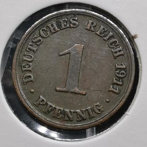 Tyskland 1 pfennig 1911 A(Berlin) Deutches Reich, German Empire