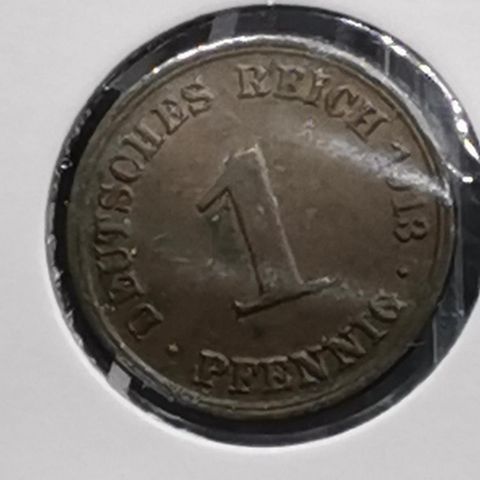 Tyskland 1 pfennig 1913 A(Berlin) Deutches Reich, German Empire