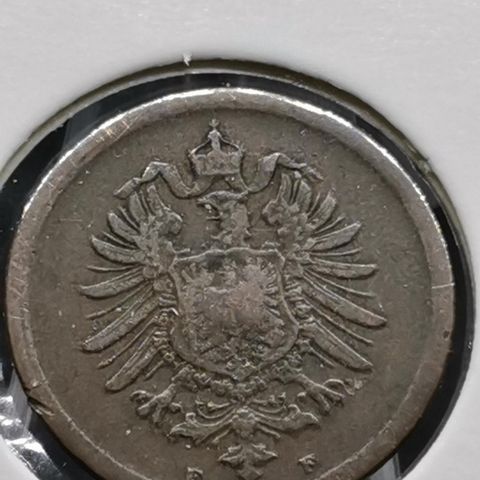 Tyskland 1 pfennig 1876 F(Stuttgart) Deutches Reich, German Empire