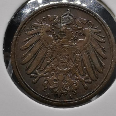 Tyskland 1 pfennig 1904 A(Berlin) Deutches Reich, German Empire
