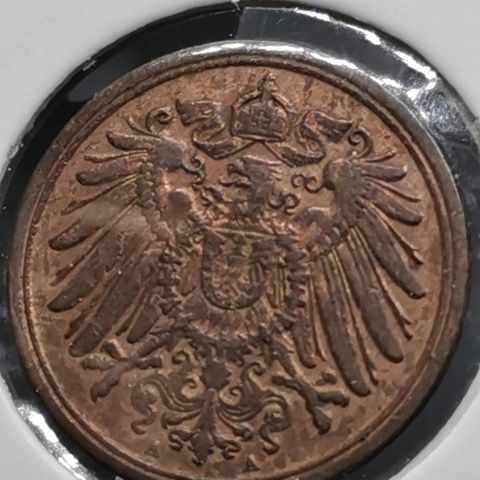 Tyskland 1 pfennig 1908 A(Berlin) Deutches Reich, German Empire