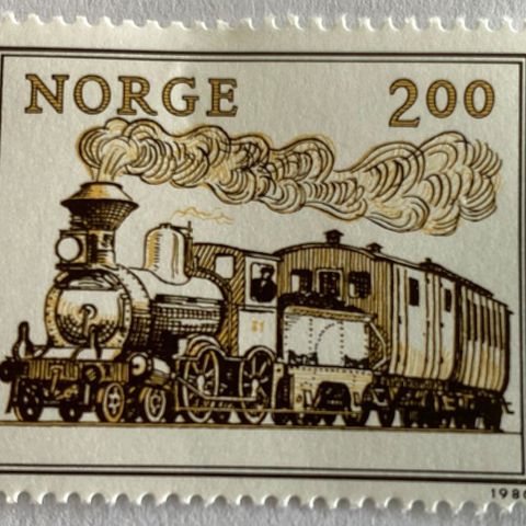 Norge 1980 Norwex 80 Lokomotiv med vogner ca 1900 NK 866 Postfrisk