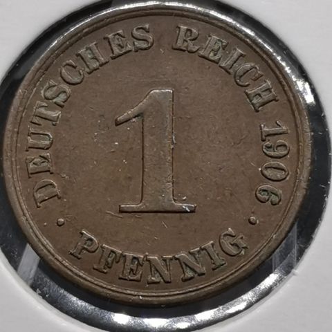 Tyskland 1 pfennig 1906 A(Berlin) Deutches Reich, German Empire