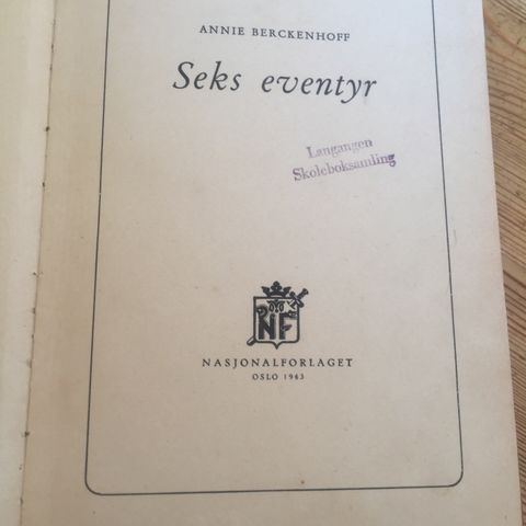 Seks eventyr. Utgitt 1943