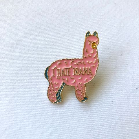 I hate drama llama pin