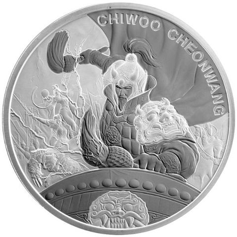 2021 South Korea 1 Oz Sølv Chiwoo Cheonwang