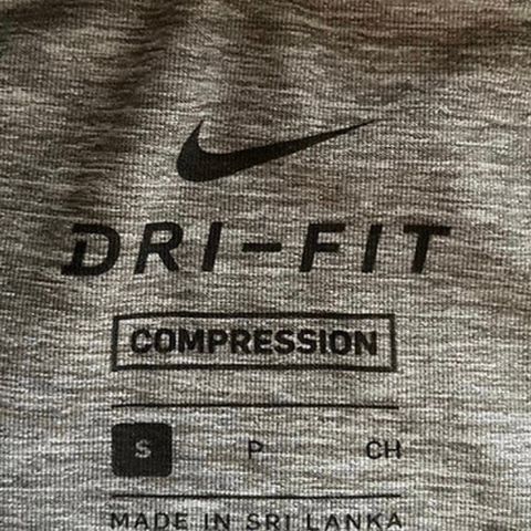 Nike dri-fit treningslongs, grå, S