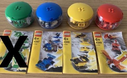 Lego X-Pods 4 stk. 4346, 4347, 4348, 4349