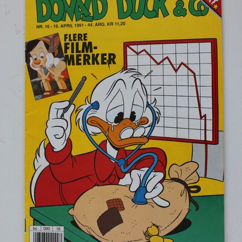 DONALD DUCK BLADER 1991 MED BILAG OG TING I BLADENE