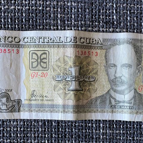 Seddel 1 pesos Cuba