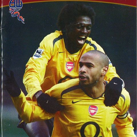 Diverse Arsenal program 2005/06 - siste sesong på Highbury - se bilder