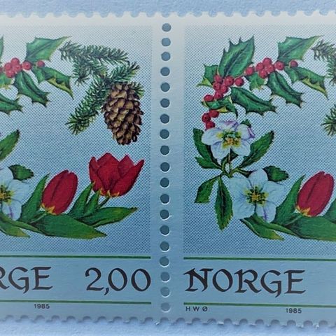 Norge 1985 Juleposten NK 986 Horisontalt par Postfrisk