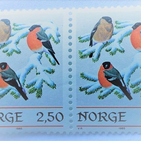 Norge 1985 Juleposten NK 987 Horisontalt par Postfrisk