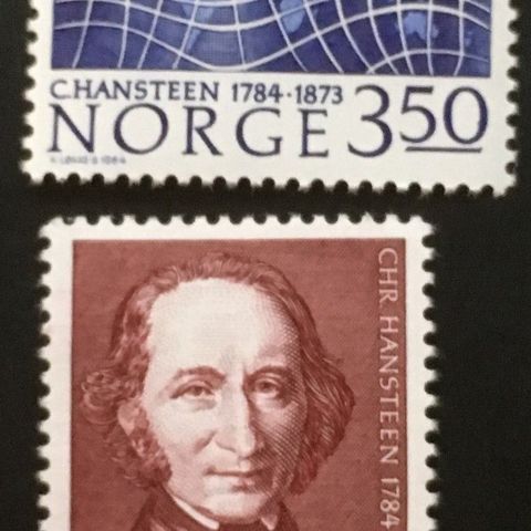 Norge 1984 Chr Hansteen NK 950 og NK 951 Postfrisk