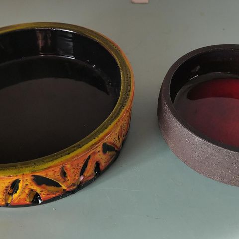 2 Stk dekorative danske keramikk skåler