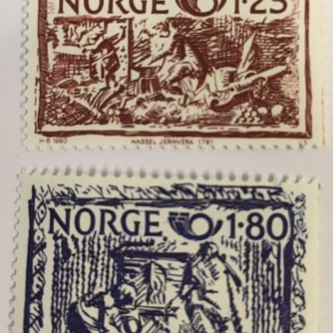 Norge 1980 Norden V NK 869 og NK 870. Postfrisk.