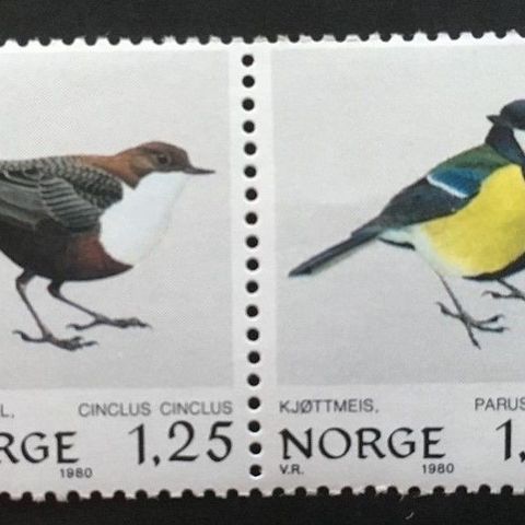 Norge 1980 Norske fugler I NK 861-862 S9 Postfrisk