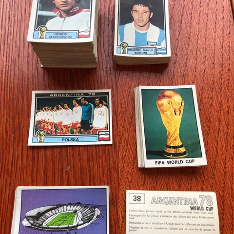 Panini VM 78 ubrukte klistremerker fotballkort stickers 1978 Kjøp de du mangler!