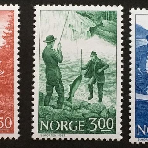 Norge 1984 Fritidsfiske NK 947-949 Postfrisk