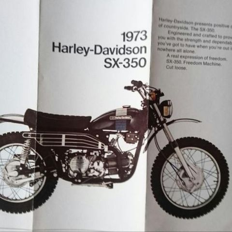 Harley Davidson SX 350  brosjyre.