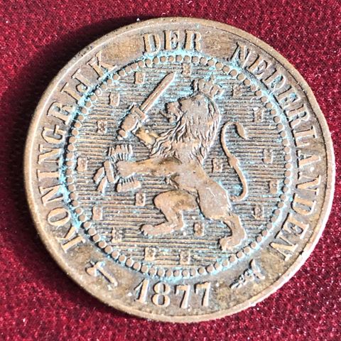 Nederland 2,5 cent 1877 mynt