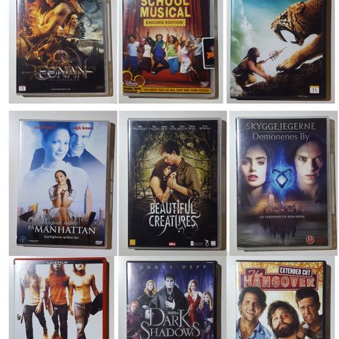Mange DVD filmer